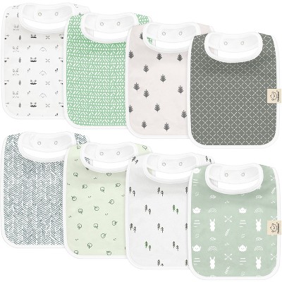 KeaBabies 8-Pack Organic Baby Bibs for Toddler Boys and Girls, Baby Drooling and Teething Bibs for Baby Girls, Boys