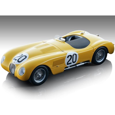 Jaguar C-Type #20 Roger Laurent - Charles de Tornaco "24 Hours of Le Mans" 1954 "Mythos Series" 1/18 Model Car by Tecnomodel