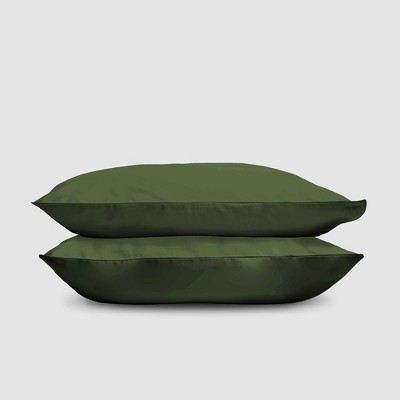 DOZ 100% GOTS Organic Percale Pillowcase Set, Crisp Cool, Long Staple, Breathable, Durable, Envelope Closure