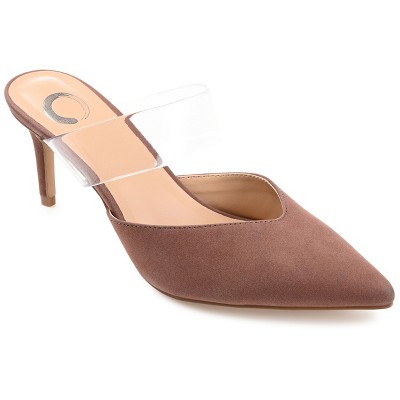 Journee Collection Women's Ollie Mules Low Stiletto Pointed Toe Pumps