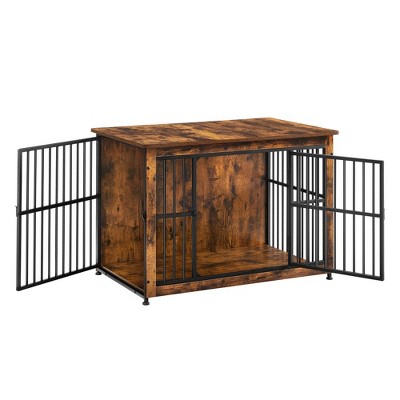 Feandrea Dog Crate Furniture, Side End Table, Modern Kennel for Dogs Indoor up to 70 lb, Heavy-Duty Dog Cage with Enclosed Base
