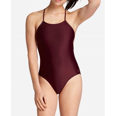 Women's Strappy Halter Mesh Leotard One Piece - Danskin