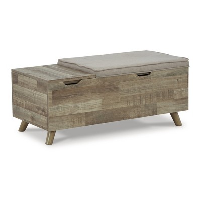 Signature Design by Ashley Casual Gerdanet Storage Bench, Beige/Brown
