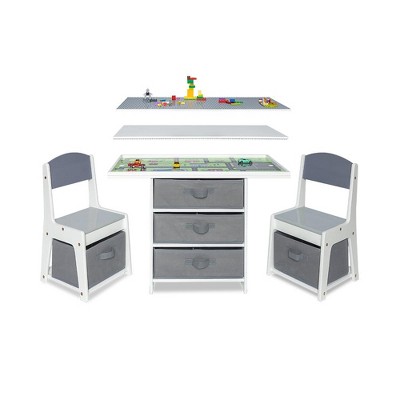 Milliard 3-in-1 Kids Play Table and Chair Set with Storage