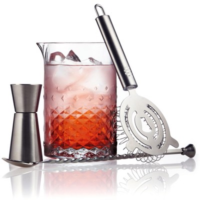 Libbey Classic Cocktail Carats 4 Piece Bar Mixing Set