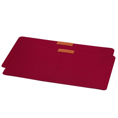Unique Bargains Felt Dual Side Soft Smooth Office Writing Desk Mouse Pads 2 Pcs 24"x12" Red