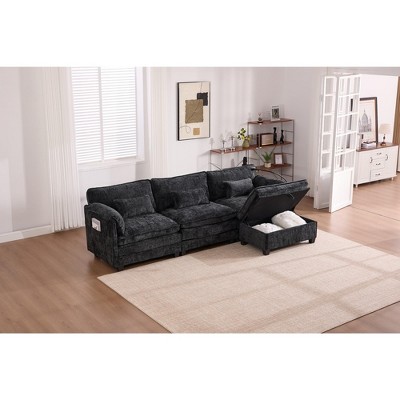 Mocamel corduroy Convertible Sleeper Sofa Couch,Side Storage,and USB/C-TYPE Charging Ports Chair for Living Room,Bedroom,Apartment