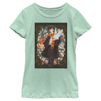 Girl's Harry Potter Harry Art Portrait T-Shirt