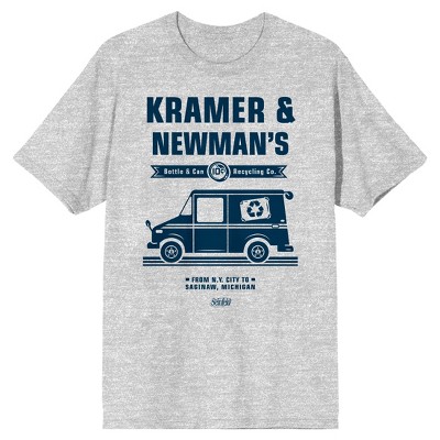 Seinfeld Kramer and Newman's Bottle & Can Recycling Co. Men's Athletic Heather Gray T-Shirt
