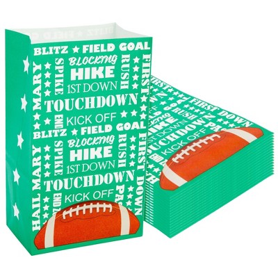 Juvale 36 Pack Football Snack Bags for Kids Sports Birthday Supplies, Party Favors, Treats, 5.3 x 8.7 x 3.3 In