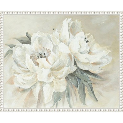 Amanti Art 20"x16" Soft Bouquet by Patricia Pinto Framed Canvas Wall Art Print: Modern Style, Bedroom Decor, Horizontal Display