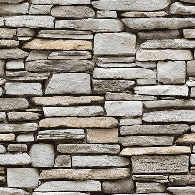 Tempaper & Co. Gray Stone Peel and Stick Wallpaper