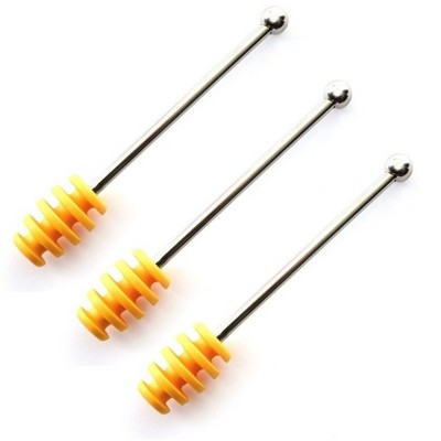 Norpro 6" Silicone Honey Dipper with Stainless Steel Handle