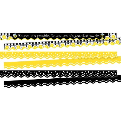 3pk Believe It's Possible Double-Sided Scalloped Classroom Borders - Barker Creek: Teacher Supplies, Daily Schedule Aid