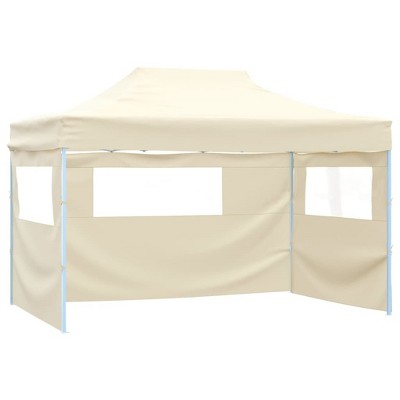 vidaXL Foldable Tent Pop-Up with 4 Side Walls 9.8'x14.8' Cream White