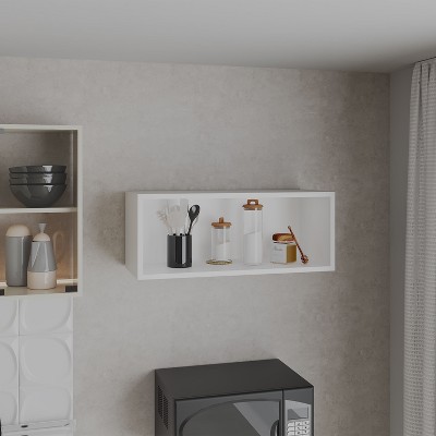 Coffee Table 10.6inH, 1 shelf, 4 legs, White