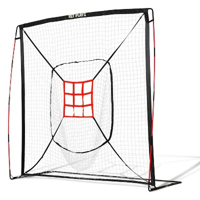 Net Playz 7' x 7' Baseball and Softball Practice Pitching Net - Black