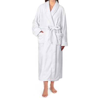 PAVILIA Soft Plush Women Fleece Robe, Cozy Warm Housecoat Bathrobe, Fuzzy Female Long Spa Robes