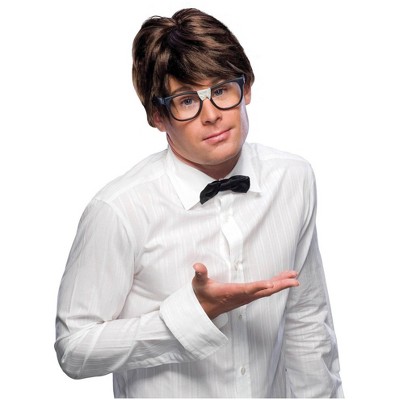 Rubies Men's Brown Short Nerd Wig