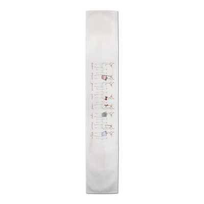 Creative Products Reindeer Lineup 16 x 90 Cotton Twill Table Runner