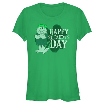 Junior's Women The Flintstones Barney Happy St. Paddy's Day T-Shirt
