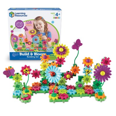 Learning Resources Gears! Gears! Gears! Build And Bloom Flower Garden Set - 116 Pieces, Ages 4+ STEM Toys for Kids