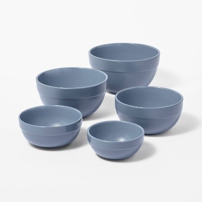 5pc Earthenware Ceramic Mixing Bowl Set - Figmint™