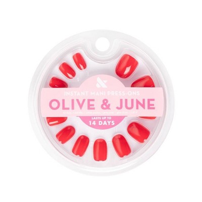 Olive & June Press-On Fake Nails - XS Round - I Like It Spicy - 42ct