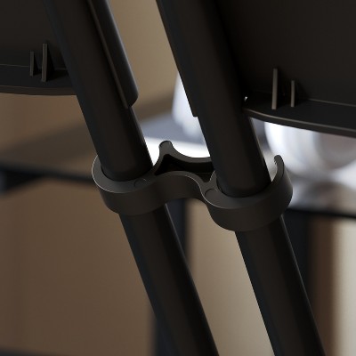 Emma and Oliver Set of 2 Wide Plastic Ganging Clips for Extra Wide Chairs