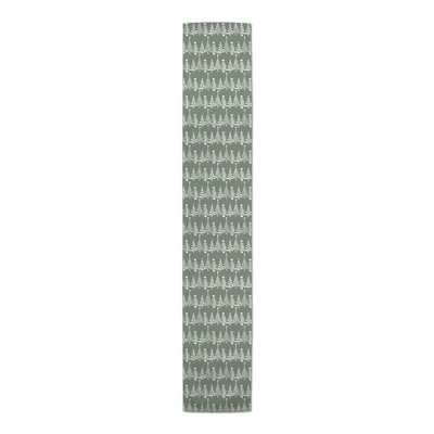 Creative Products Sage Christmas Tree Pattern 16 x 72 Cotton Twill Table Runner