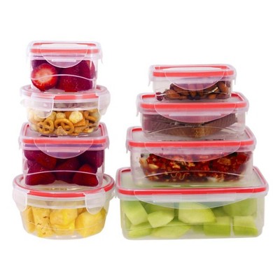 Lexi Home Plastic Containers with Snap Lock Lids (Set of 8)