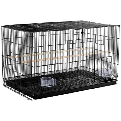 Yaheetech 30" Bird Cage Flight Cage with Slide-Out Tray and Wood Perches