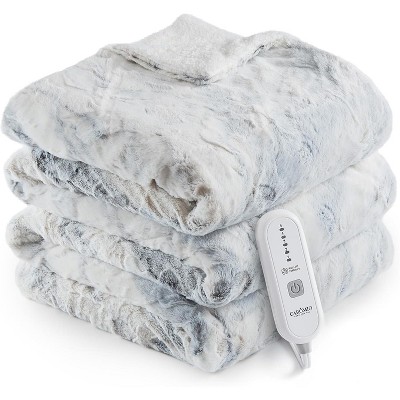 Heated Electric Throw Blanket, 5 Heat Settings & 4H Auto-Off, Machine Washable Soft Thick Velvet, Cozy Gift Idea,Throw