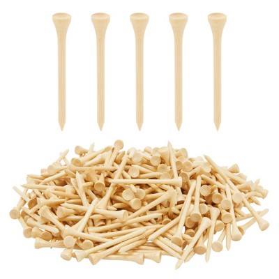 Juvale 300 Pack Bamboo Golf Tees in Bulk (2 3/4 inch, Natural Wood Color)