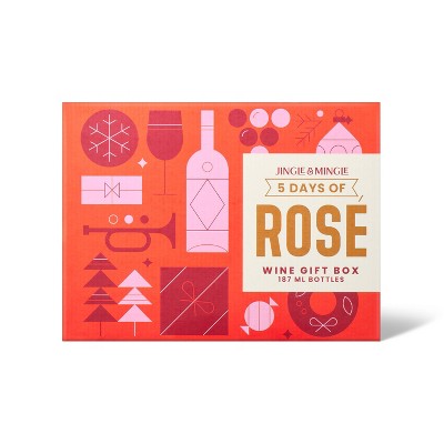 Jingle & Mingle 5 Days of Rose Wine Set - 5ct/187ml Bottles
