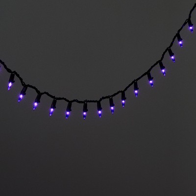 100ct LED Smooth Halloween Mini String Lights Purple - Hyde and EEK! Boutique™: Indoor/Outdoor, UL Listed, 21ft