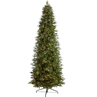 Nearly Natural 10-ft Fraser Fir Artificial Christmas Tree with 780 Multicolor LED Lights and 2327 Bendable Branches