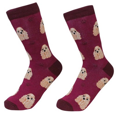 E & S Pet 15.25 In Cocker Spaniel Socks Premium Soft Quality Crew Socks