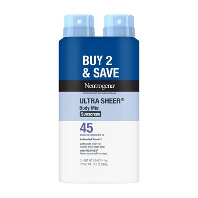 Neutrogena Ultra Sheer Spray - Twin Pack - SPF 45