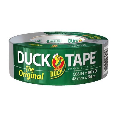 Duck 60yd The Original Duck Brand Duct Tape Silver: Heavy Duty Adhesive, 1.88" Width, 180 ft Length, Duct Tape Gray