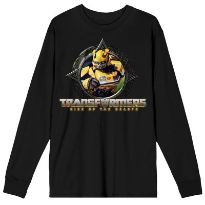 Transformers Rise Of The Beasts Bumblebee Crew Neck Long Sleeve Black Adult Tee