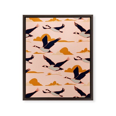 Nika GEESE FLIGHT TOGETHER Framed Art Canvas - Society6