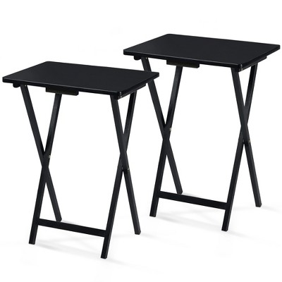 PJ Wood Folding Portable TV Snack Tray Table