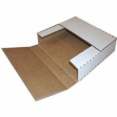 supplyhut 200 - 12 1/8" x 9 1/8" x 2" White Multi Depth Bookfold Mailer Book Box Bookfolds