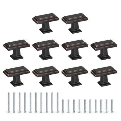 Unique Bargains Solid Zinc Alloy Matte Brushed Finish Deep Thread Design Cabinet Handle