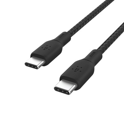Belkin Braided 100W USB-C 2.0 9.8ft Cable - Black: Braided USB-C Charging Cord