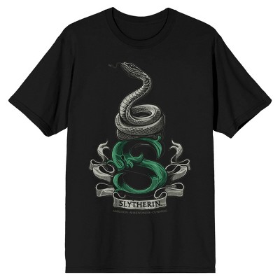 Harry Potter Slytherin Snake Men's Black T-shirt