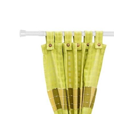 iMountek "Adjustable Tension Curtain Rod - Heavy-Duty Steel, Spring Load, Perfect for Bathroom, Kitchen & Balcony!" Silver