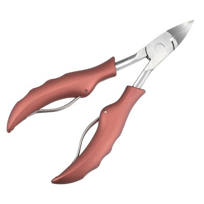 Unique Bargains Toe Nail Clippers Professional Nail Clipper Kit for Travel or Home Pink Stainless Steel