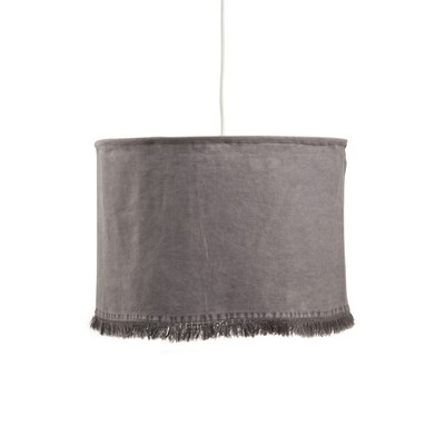 Saro Lifestyle Fringe Design Stonewashed Lamp Shade